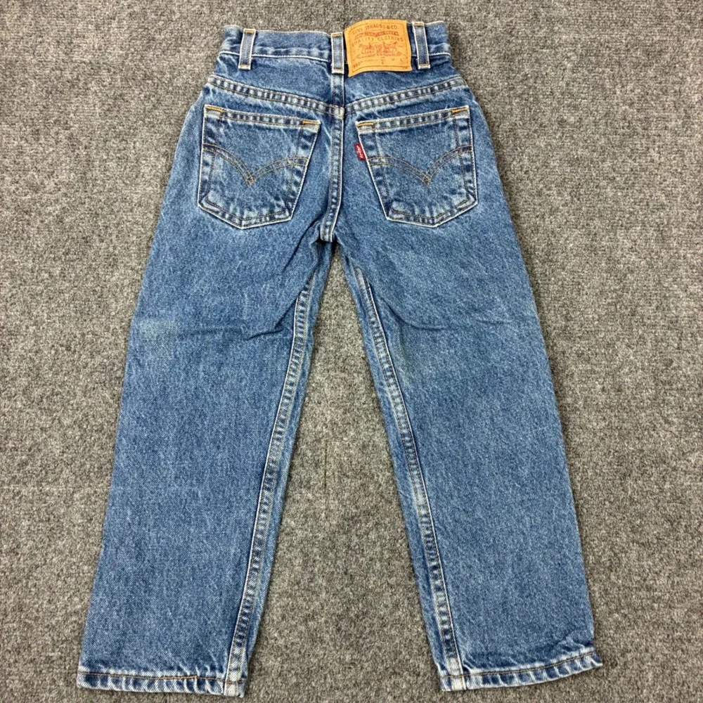 1990s Levis 550 Relaxed Fit Boys Kids Size 6 Denim Jeans Medium Wash Made Mexico